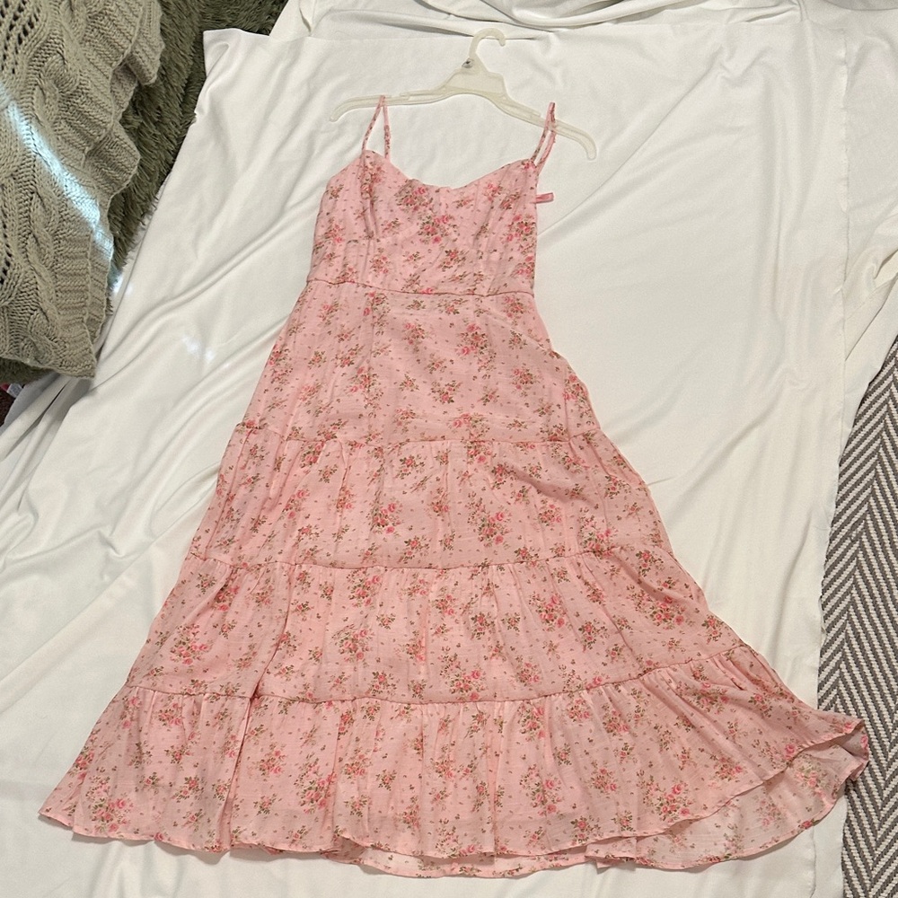 Trixxi Pink Floral Maxi Dress